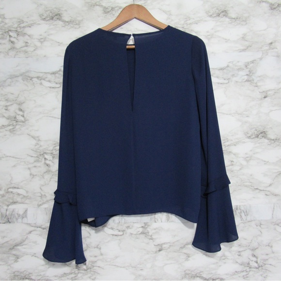 Rebecca Minkoff Shanaya Top Size Small | Blue - Picture 3 of 12